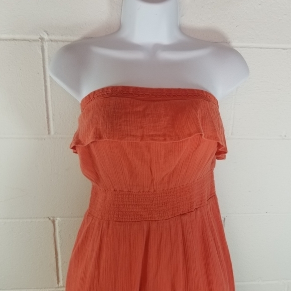 Anthropologie HD in Paris coral strapless dress - Picture 3 of 8